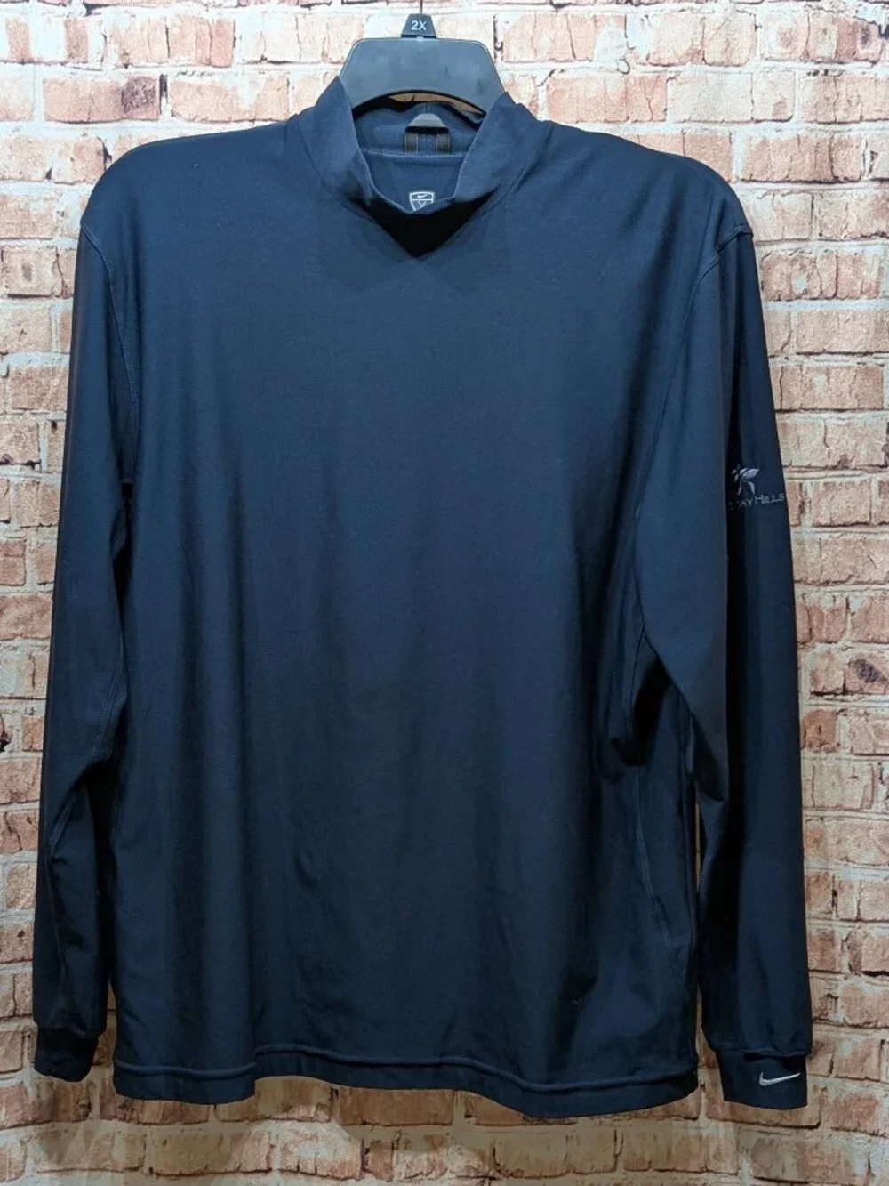 Nike Golf Blue Long Sleeve Athletic Pullover Hickory Hills Golf  Size Large